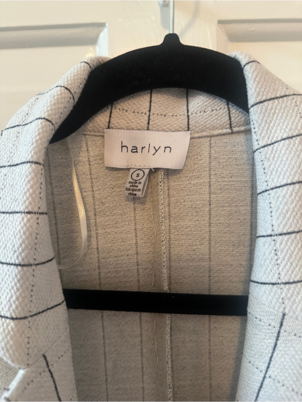 Anthropologie Cream Pinstripe Longline Haryn Blazer - Picture 5 of 11